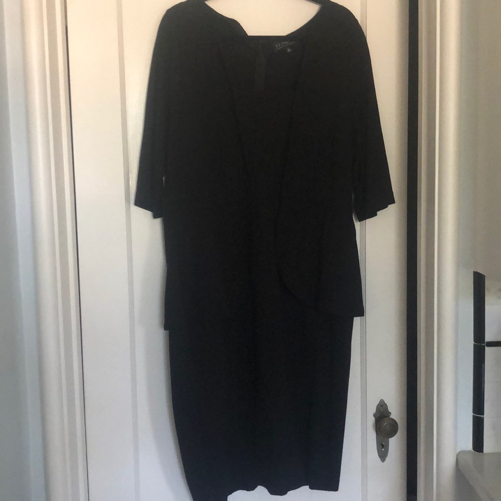Eloquii Black Peplum Dress 22 (20W)